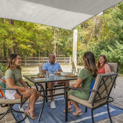 COOLAROO PREMIUM SHADE SAIL KIT SQUARE 17'9" COOLAROO-459604-GRAY - STONE/GRAY - Like New