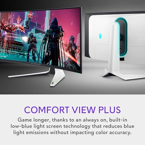 ALIENWARE CURVED GAMING MONITOR QUANTOM DOT-OLED INVISIBLE UPLIFT STAND - Like New