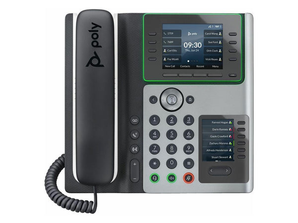 HP Poly E450 IP Phone and PoE enabled, Corded Desktop phone, Black | 89B55AA#ABA