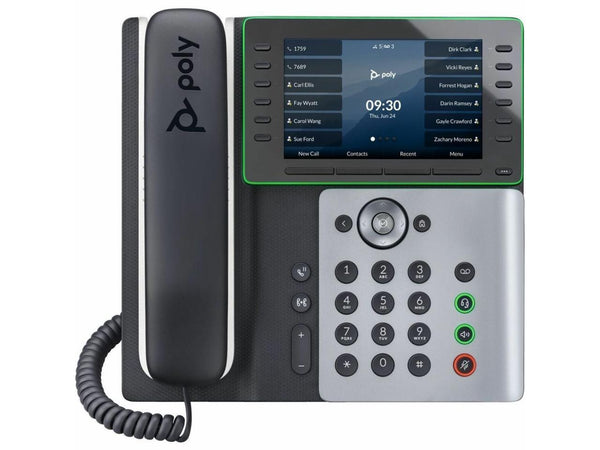 HP Poly Edge E550 IP Phone and PoE-enabled, Wi-Fi Desktop phone, Black | 82M91AA