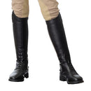 B09ZJTVZYP HORZE Rover Kids' Tall Field Boots, Size 4, Black - Like New