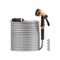 GENERIC METAL GARDEN HOSE 100 FT STAINLESS STEEL HOSE - SILVER/ORANGE HOSE HEAD - Brand New