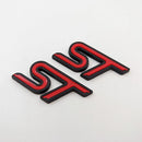 GENERIC METAL ST EMBLEM CAR BADGE RACING SPORT 3D STICKER DECAL [2 INCLUDED] - Like New