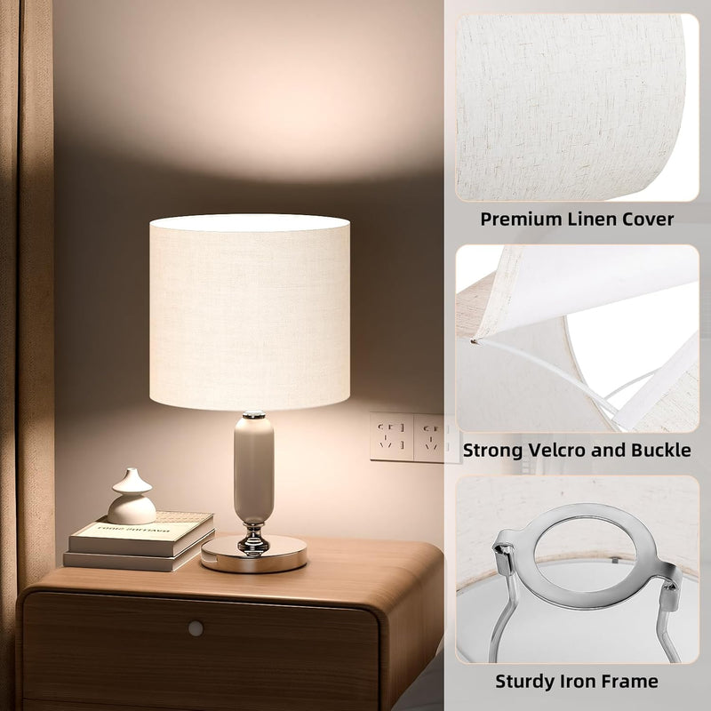 GENERIC 11.8" TOP X 11.8" BOTTOM X 10.2" HIGH DRUM LAMPSHADES (1 PACK) - LINEN - Like New