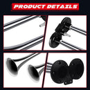 CARFKA Air Horn, 150DB Super Loud Train Horns Kit - DUAL - SILVER - Like New