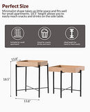 STARWAY End Tables Set of 2 Wood Modern Coffee Nesting Table Night B09Z35QCLK - Brand New