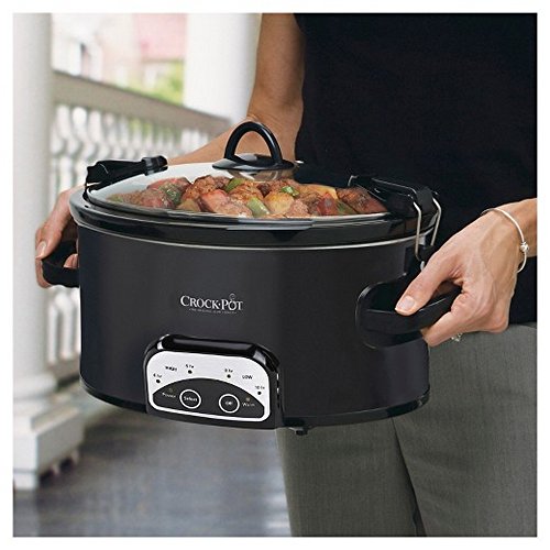 CROCK-POT PROGRAMMABLE 6 QUART SLOW COOKER BLACK 2125185 - Like New