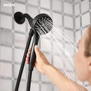 MOEN ENGAGE MAGNETIX MATTE BLACK ECO PERFORMANCE SHOWERHEAD SYSTEM - BLACK - Like New