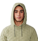 OM0121 Mountain Hardwear Men's Stretchdown Light Pullover Hoody Mantis Size S - Like New