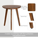 MH London Tri Pin Side Table Handmade Natural Mango Wood - Wandsworth Walnut - Brand New