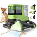 AAOBOSI Portable Carpet Cleaner Machine, 17Kpa Upholstery Steam Cleaner, Green - Like New