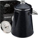 COLETTI CLASSIC PERCOLATOR COFFEE POT CAMPING PERCOLATOR CAMPFIRE COFFEE BLACK - Brand New