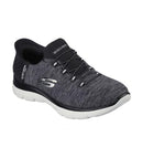 149937W Skechers Women Summits Hands-Free Slip-Ins, 10.5 Wide, Black/White - Brand New