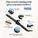 BIO IONIC LONG BARREL STYLER CURLING IRON MOISTURE HEAT TECHNOLOGY 0.75 - BLACK - Like New