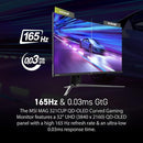 MSI MAG 321CUP QD-OLED 32" 4K UHD OLED MONITOR 165HZ 0.03MS - BLACK - Like New