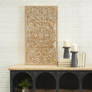 Deco 79 Floral Wood Wall Decor Intricately Carved Wall Art B09V93T93V - Brown - Brand New