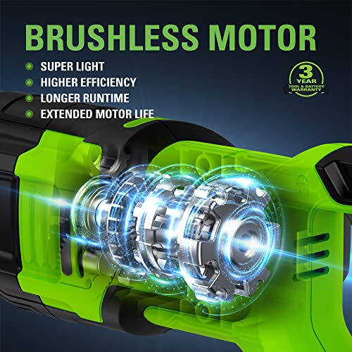 GREENWORKS 24V BRUSHLESS 1-1/8" CORDLESS RECIPROCATING SAW 4.0AH BATTERY - GREEN - Like New