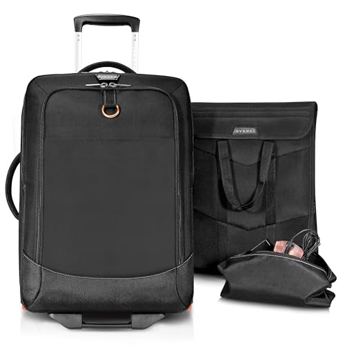 EVERKI WHEELED CARRY-ON ROLLING LAPTOP BAG LIGHTWEIGHT TRAVEL FRIENDLY - BLACK - Like New