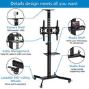 DORPU Mobile TV Cart for 32-55 Inch LED LCD 4K Flat Curved Screen TVs - Black - Brand New