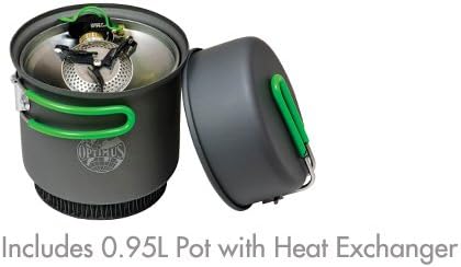 OPTIMUS CRUX WEEKEND HE Cook System Gas Stove Camping Hiking Woods - Gray/Green - Like New