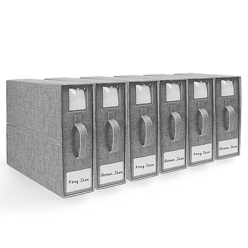 DELLAN BED SHEET ORGANIZER LINEN CLOSET ORGANIZERS AND STORAGE FOLDABLE CUBE - Brand New