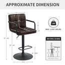 Furnimart 30" Faux Leather Upholstered Bar Stool Adjustable Set of 2 - Brand New
