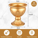 Rtteri - 20 PCS Mini Gold Metal Vase Wedding Flowers Gold 5.1inch Tall - Brand New