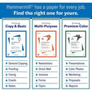 HAMMERMILL PAPER COLOR COPY DIGITAL HOLE PUNCH, 100 BRIGHT, 500 SHEETS / 1 REAM, - Brand New