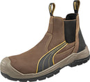 630935 Puma Safety Tanami Double Gore Brown Soft Toe Mid Size 10 - Like New