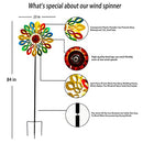 WEHLUCK Wind Spinner Wind Spinners for Yard Garden Wind Spinners Outdoor Metal - Like New