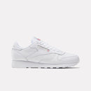 REEBOK UNISEX CLASSIC LEATHER SHOES SIZE: MEN 6.5 WOMEN 8 - WHITE/PURE GRAY - Like New