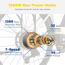 ZDZA ELECTRIC BIKE ZA02 1200W PEAK MOTOR 26'' CITY CRUISER - Scratch & Dent