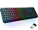 KLIM CHROMA WIRELESS KEYBOARD – GAMING RECHARGEABLE KEYBOARD DURABLE - BLACK - Like New