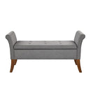 BALL & CAST STORAGE OTTOMAN BENCHES 50" HSA-7009 - GREY/WALNUT - Like New