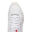 MENS REEBOK CLASSIC LEATHER ATHLETIC SHOE - WHITE/GUM - SIZE 7.5 New