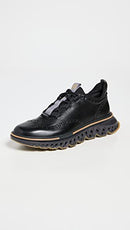 C36508 COLE HAAN MEN'S 5.ZEROGRAND WINGTIP SNEAKERS BLACK/PAVEMENT SIZE 7W - Like New