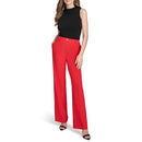 HS4G0A4G Halston Women's Straight Leg Woven Suiting Pant Red Size 10 - Brand New