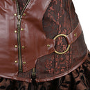 frawirshau Women's Steampunk Corset Dresses Halloween Costumes Brown XL - Brand New