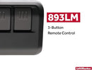 LiftMaster 893LM 3-Button Garage Door Opener Remote Control - Dark Gray - Like New