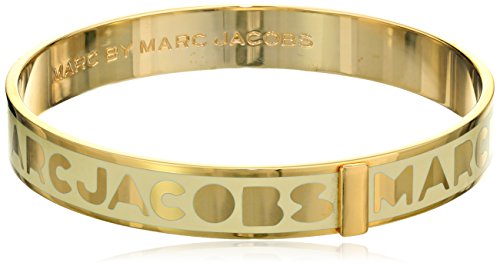 MARC BY MARC JACOBS Logo Bangle Bracelet marc-jacobs-bangle-bracelet-gold-cream - Like New