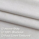 ZYVOLA 100% BLACKOUT CURTAINS 90 INCH LENGTH 1 PANEL FAUX LINEN LONG DRAPES - Like New