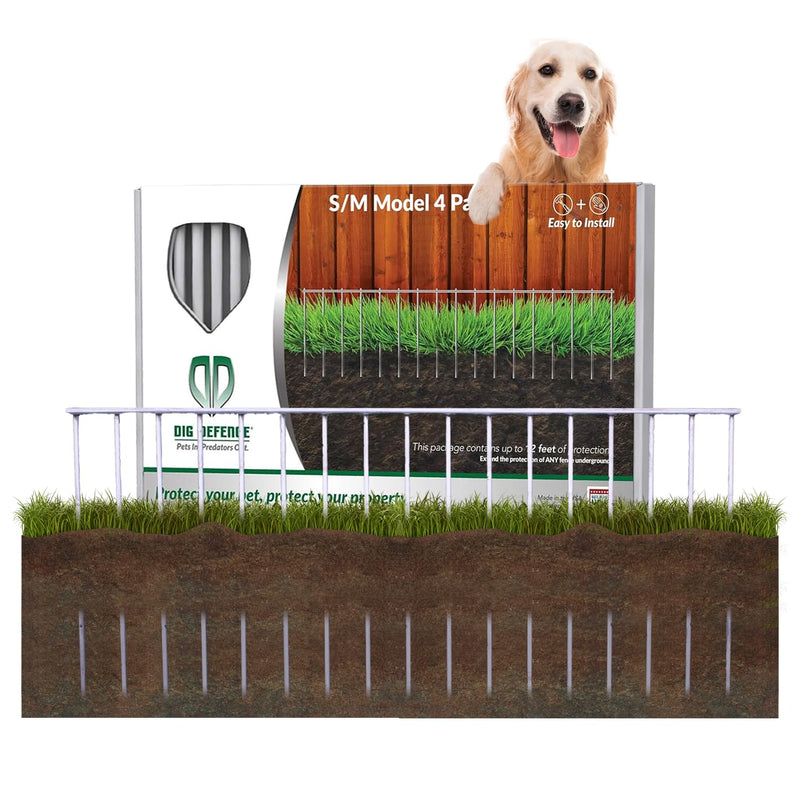 DIG DEFENCE NO DIG FENCE FOR DOGS AND RABBITS - 4 PACK - STEEL - Like ...