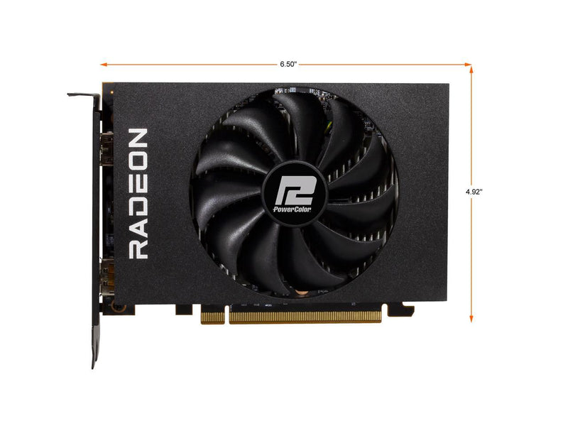 PowerColor Radeon RX 6400 4GB GDDR6 PCI Express 4.0 ITX Video Card AXRX 6400