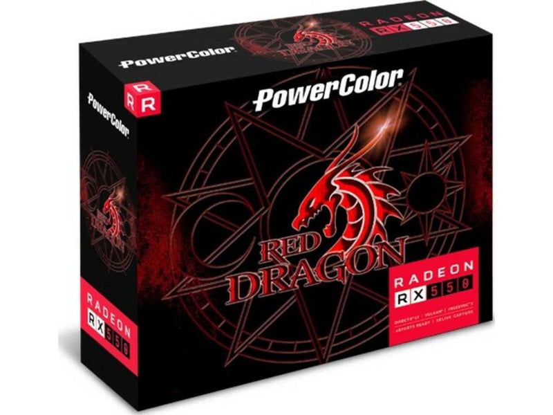 PowerColor Radeon 550 2GB DDR5 PCI Express 3.0 x8 Low Profile(with ATX bracket)