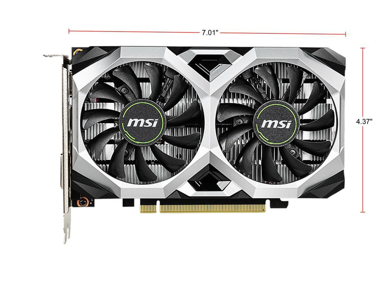MSI GeForce GTX 1650 4GB GDDR6 PCI Express 3.0 x16 Video Card GTX 1650 D6 Ventus