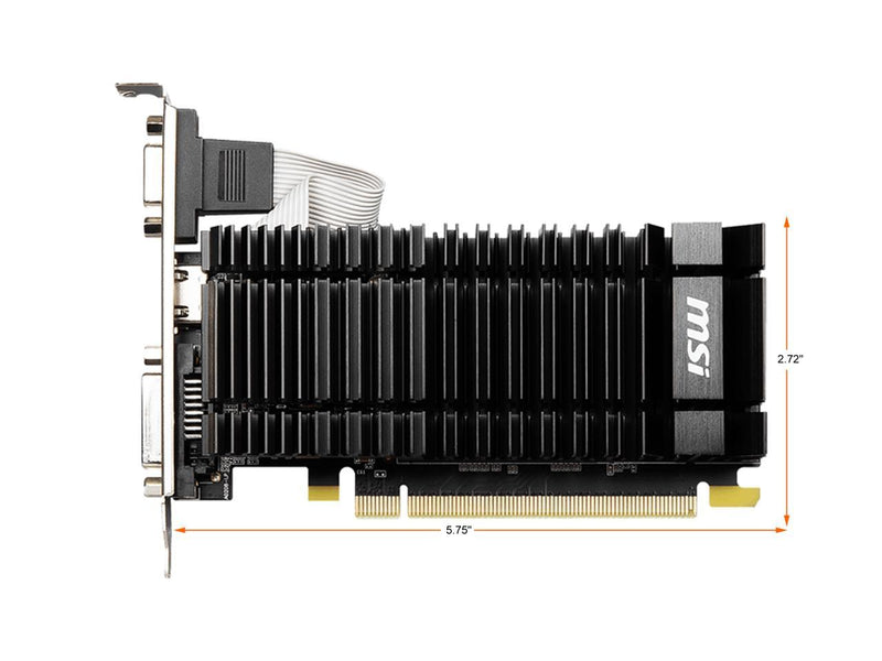 MSI Gaming 64-Bit Dual-Link DVI-D/HDMI NVIDIA GeForce Low Profile Graphics