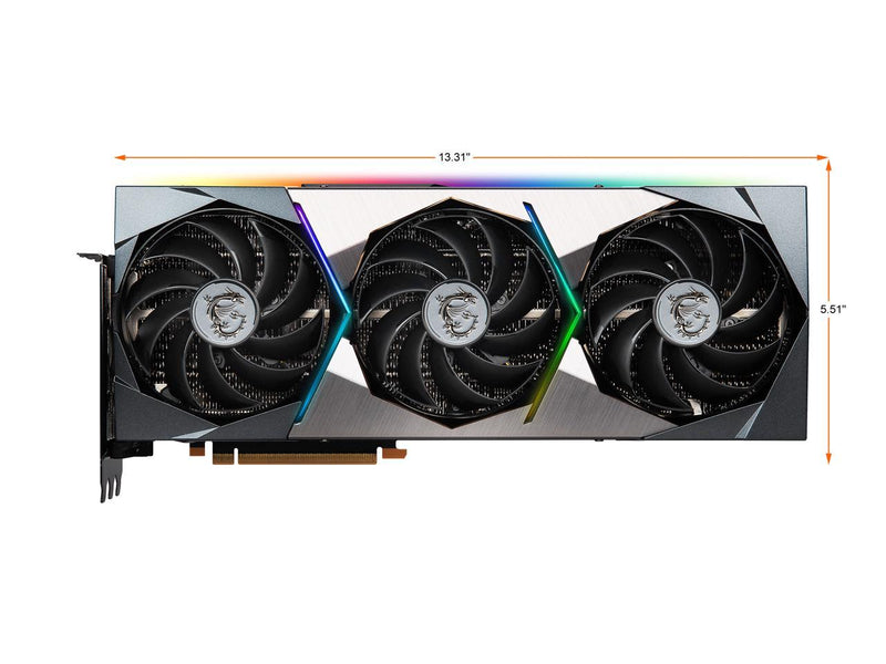 MSI Suprim GeForce RTX 3090 Ti 24GB GDDR6X PCI Express 4.0 SLI Support ATX Video