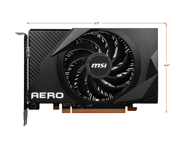 MSI Radeon RX 6400 4GB GDDR6 PCI Express 4.0 Video Card RX 6400 AERO ITX 4G