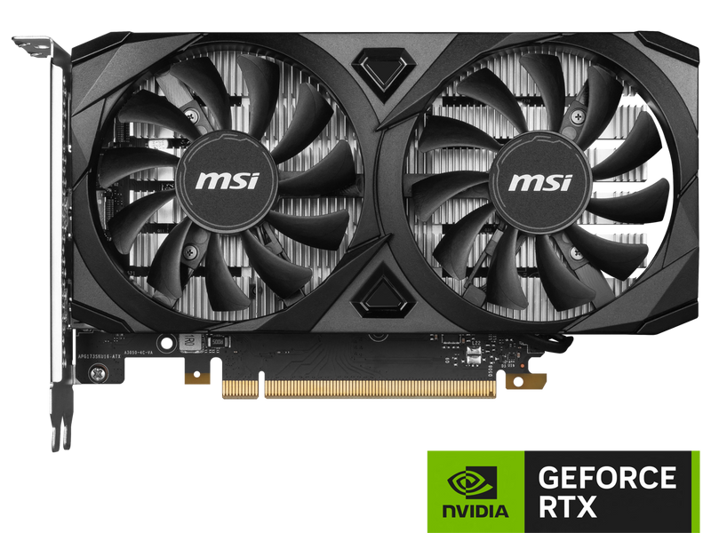 MSI Ventus GeForce RTX 3050 6GB GDDR6 PCI Express 4.0 x8 ATX Graphics Card RTX