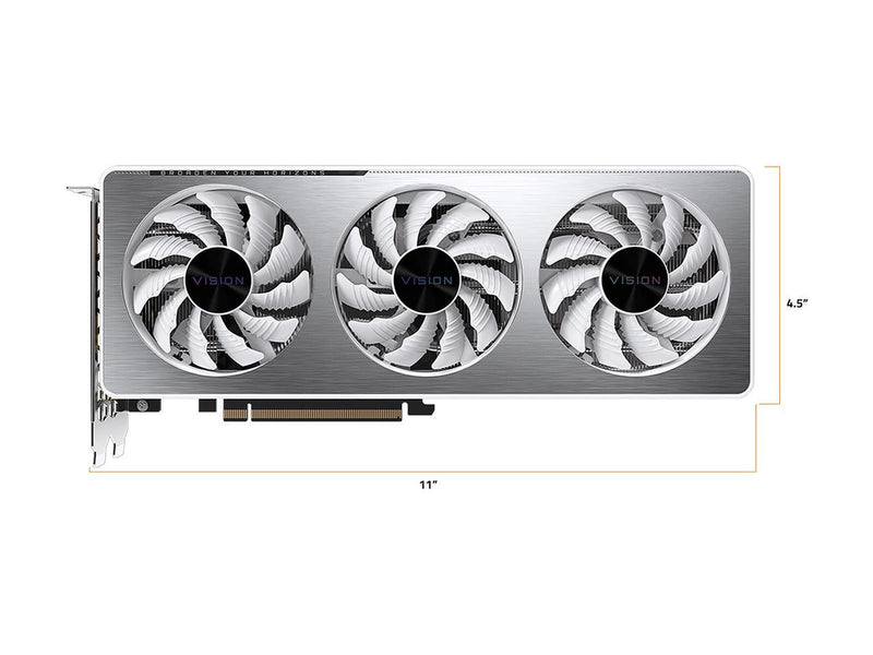 GIGABYTE Vision GeForce RTX 3060 12GB GDDR6 PCI Express 4.0 ATX Video Card